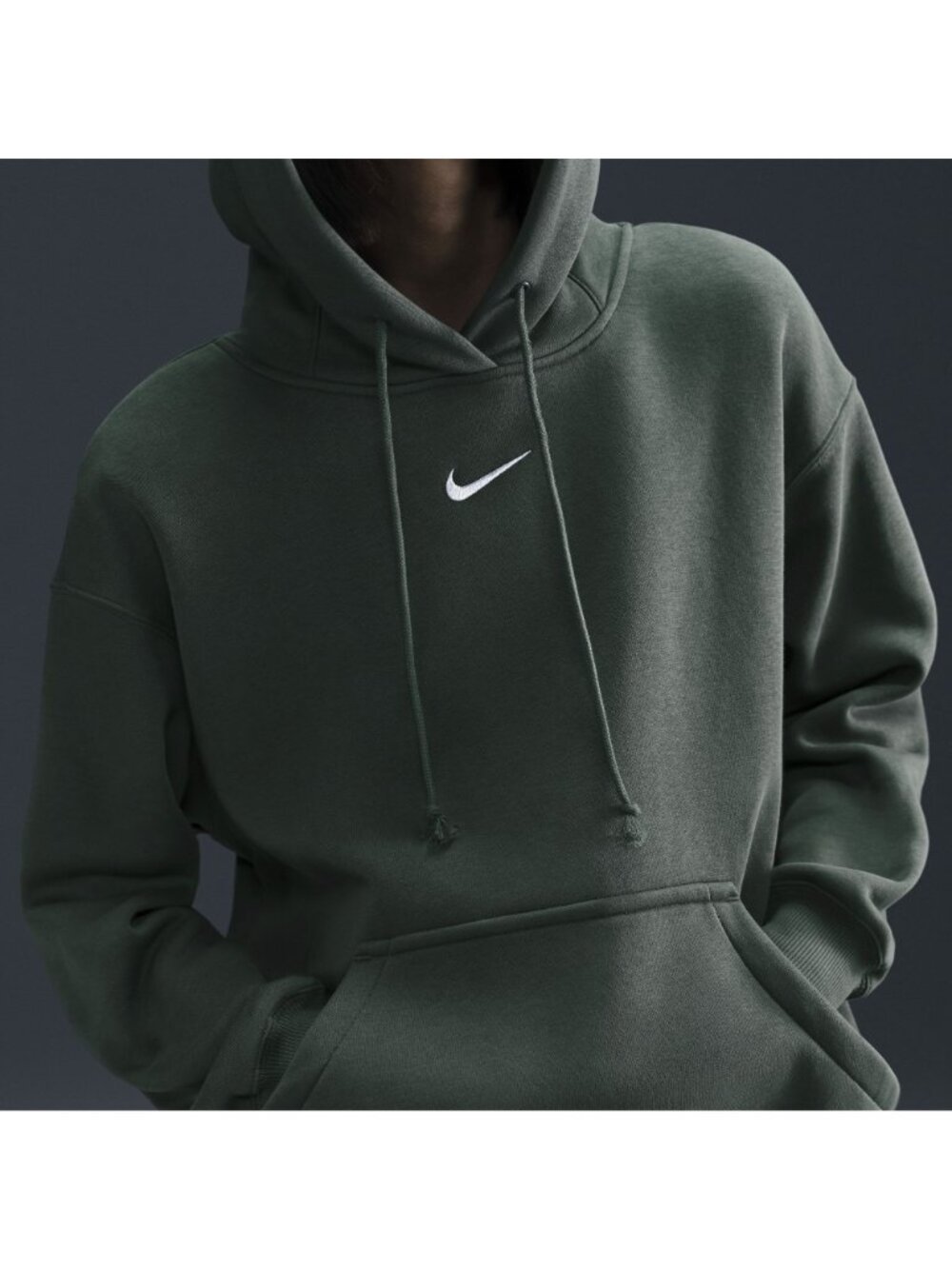 Women's Nike Sportswear Phoenix Fleece Hoodie Small Vintage Green/Sail - Picture 4 of 5